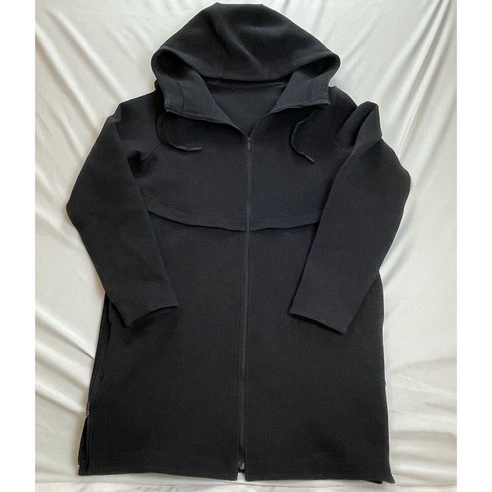 Lululemon Long Horizons Hoodie Black Full Zip Longline Jacket Size Medium